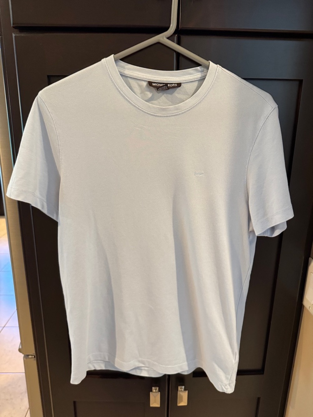 Michael Kors Men's Short Sleeve Crew Tee in Pale Blue